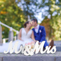 GAOMON Wood Letters Mr Mrs Wedding Props Party Decoration White