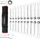 GAOMON 20-Piece SAE Metric Ratcheting Combination Wrench Set Ratchet Wrenches Set