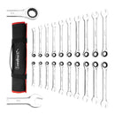 GAOMON 20-Piece SAE Metric Ratcheting Combination Wrench Set Ratchet Wrenches Set