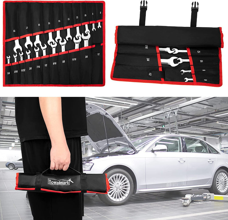 GAOMON 20-Piece SAE Metric Ratcheting Combination Wrench Set Ratchet Wrenches Set