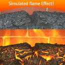 ZOKOP Electric Fireplace Metal Stove Auto-shutoff Black