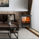 ZOKOP Electric Fireplace Metal Stove Auto-shutoff Black