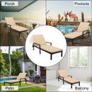 GAOMON Bed with Double Wheel Four-line Wide Film Rattan Bed Brown