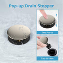 GAOMON Classical Bathroom faucets for Sink 3 Holes 8 inch Bathroom Faucet Widespread Brushed Nickel Bathroom Faucet