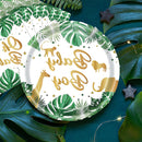 GAOMON 120PCS Jungle Animals Tableware Set Includes Plates Napkins Cups Straws Jungle Theme