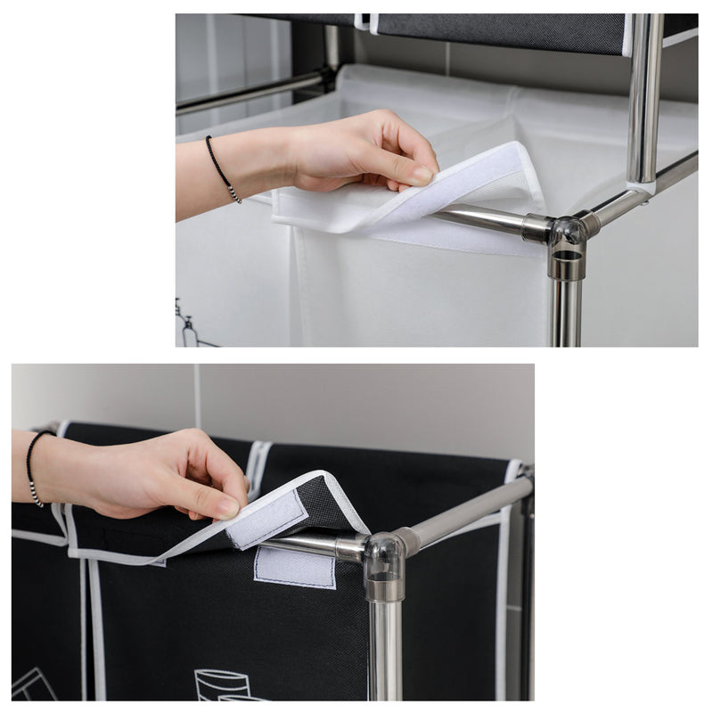 GAOMON 2 Tier Laundry Hamper with 4 Removable Bags Laundry Sorter Storage Basket