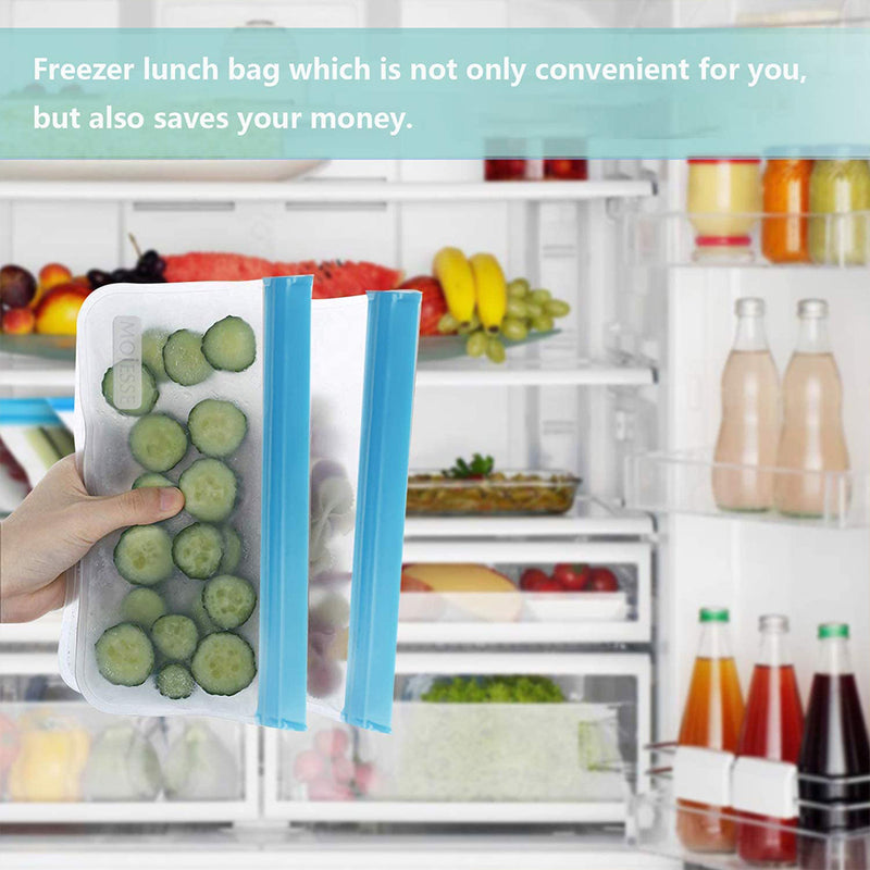 GAOMON 10PCS Food Storage Bags Reusable Leakproof Ziplock Sandwich Bag
