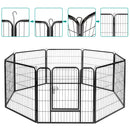 GAOMON 8 Panel 31.5 inches Foldable Pet Playpen Heavy Duty Metal Exercise Fence