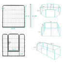 GAOMON 8 Panel 31.5 inches Foldable Pet Playpen Heavy Duty Metal Exercise Fence