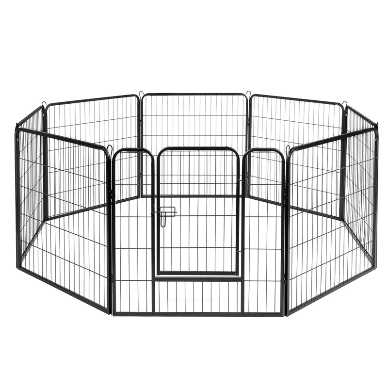 GAOMON 8 Panel 31.5 inches Foldable Pet Playpen Heavy Duty Metal Exercise Fence