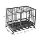 GAOMON 36in Portable Foldable Cage Easy Assemble Pet Playpen with Tray Rollers