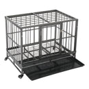 GAOMON 36in Portable Foldable Cage Easy Assemble Pet Playpen with Tray Rollers