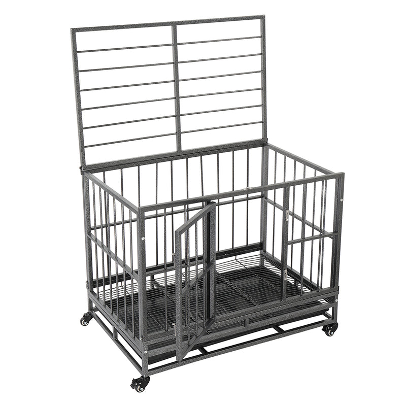 GAOMON 36in Portable Foldable Cage Easy Assemble Pet Playpen with Tray Rollers