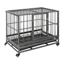 GAOMON 36in Portable Foldable Cage Easy Assemble Pet Playpen with Tray Rollers