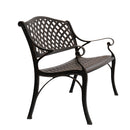 GAOMON 40.5 inches Outdoor Cast Aluminum Bench with Mesh Backrest