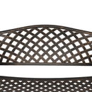 GAOMON 40.5 inches Outdoor Cast Aluminum Bench with Mesh Backrest