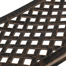 GAOMON 40.5 inches Outdoor Cast Aluminum Bench with Mesh Backrest