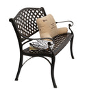 GAOMON 40.5 inches Outdoor Cast Aluminum Bench with Mesh Backrest