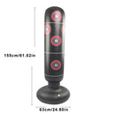 GAOMON Inflatable Boxing Sandbag with Number Printing Black Base Boxing Column 155cm