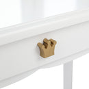 GAOMON Children Dressing Table 3-sided Foldable Mirror Dressing Table + Chair White