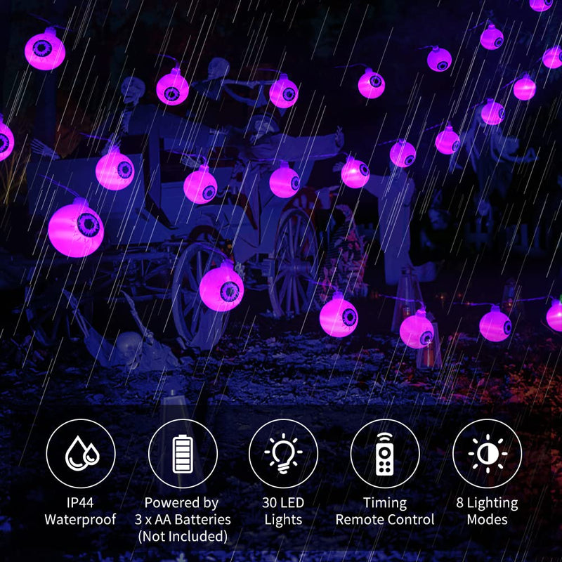 GAOMON Halloween Eyeball String Lights with 30 LED