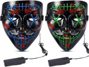 GAOMON Halloween 2pcs LED Mask Light Up Scary Mask