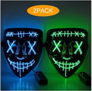 GAOMON Halloween 2pcs LED Mask Light Up Scary Mask