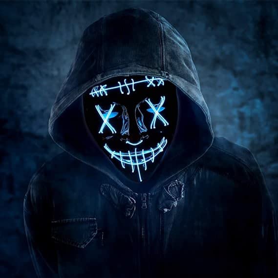 GAOMON Halloween 2pcs LED Mask Light Up Scary Mask