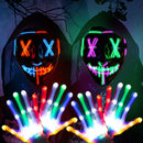 GAOMON 2 Pack Halloween Led Masks and Gloves Set