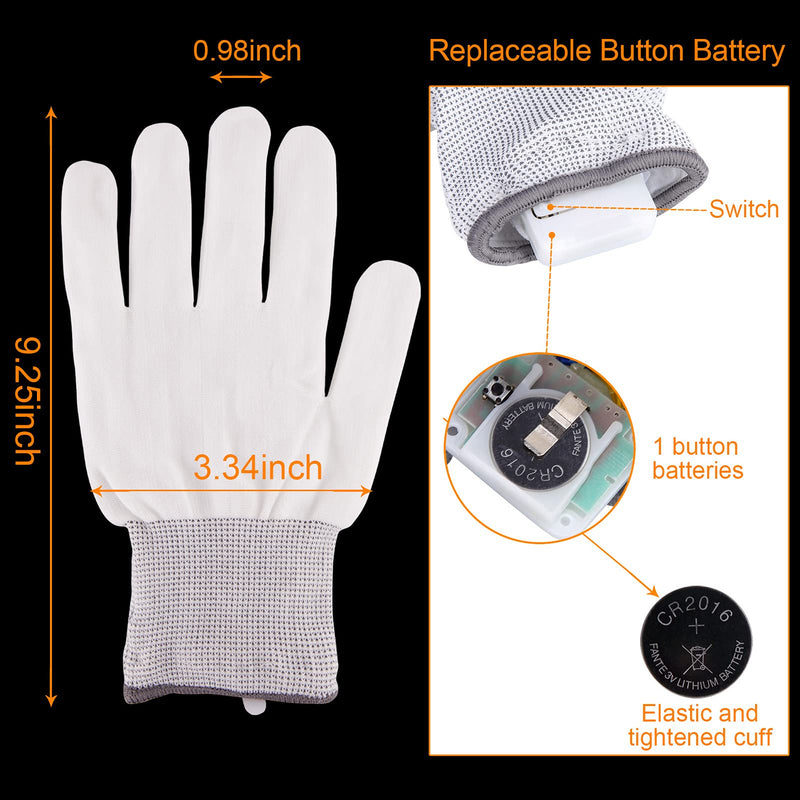 GAOMON 2 Pack Halloween Led Masks and Gloves Set