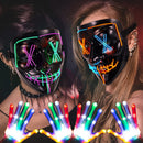 GAOMON 2 Pack Halloween Led Masks and Gloves Set