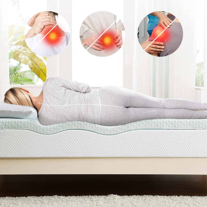 GAOMON Mattress Topper Full XL Full Extra Long GAOMON 4 Inch Green Tea Memory Foam