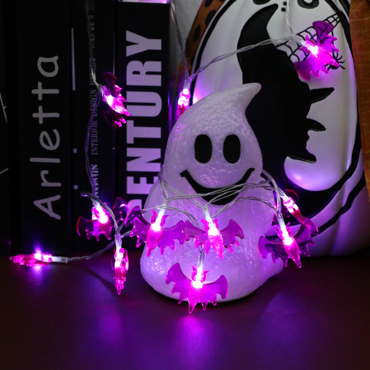GAOMON LED Solar String Light Purple Spider Light for Halloween Party Decorations
