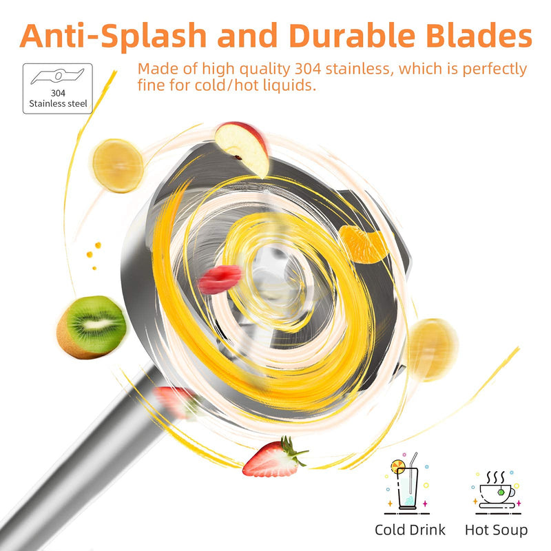 GAOMON Blender BH1 5-in-1 Stainless Steel Electric Hand Blender