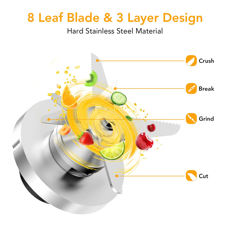 GAOMON Blender BC2 1450W 2L Smoothie Blender with Pitcher EU Plug