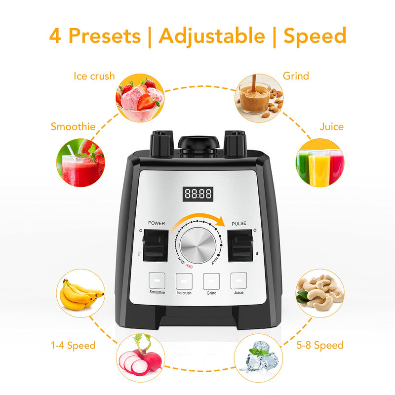 GAOMON Blender BC2 1450W 2L Smoothie Blender with Pitcher EU Plug