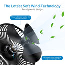 GAOMON Fan ND2 Rechargeable Desk Fan with Night Light - Black