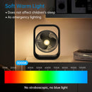 GAOMON Fan ND2 Rechargeable Desk Fan with Night Light - Black