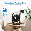 GAOMON Fan ND2 Rechargeable Desk Fan with Night Light - Black