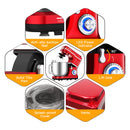 GAOMON Mixer MC1 1400W 7.5QT 10 Speeds Tilt-Head Stand Mixer Red UK Plug