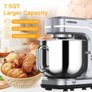 GAOMON Mixer MC1 660W 7.5 Quart 10 Speeds Tilt-Head Stand Mixer Silver US Plug