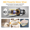 GAOMON Mixer MC1 660W 7.5 Quart 10 Speeds Tilt-Head Stand Mixer Black US Plug