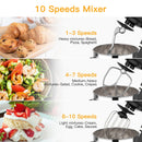 GAOMON Mixer MC1 660W 7.5 Quart 10 Speeds Tilt-Head Stand Mixer Black US Plug