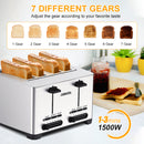 GAOMON Toaster TA1 Stainless Steel 4-Slice 7 Shades Toaster US Plug