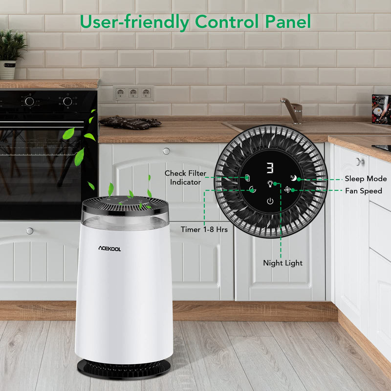 GAOMON Air Purifier AD4 with Night Light for Home Large Room US Plug