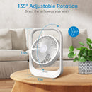 GAOMON Fan ND2 Rechargeable Desk Fan with Night Light - White