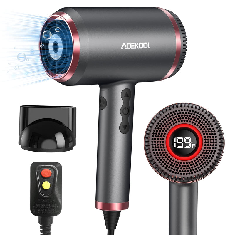 ACEKOOL Ionic Hair Dryer HB1 Blow Dryer with LED Display UK Plug