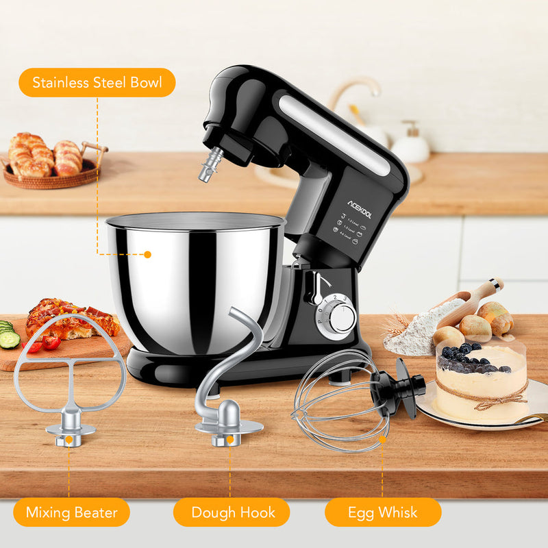 ACEKOOL Stand Mixer MC3 4QT 6 Speeds Tilt-Head Small Food Mixers EU Plug