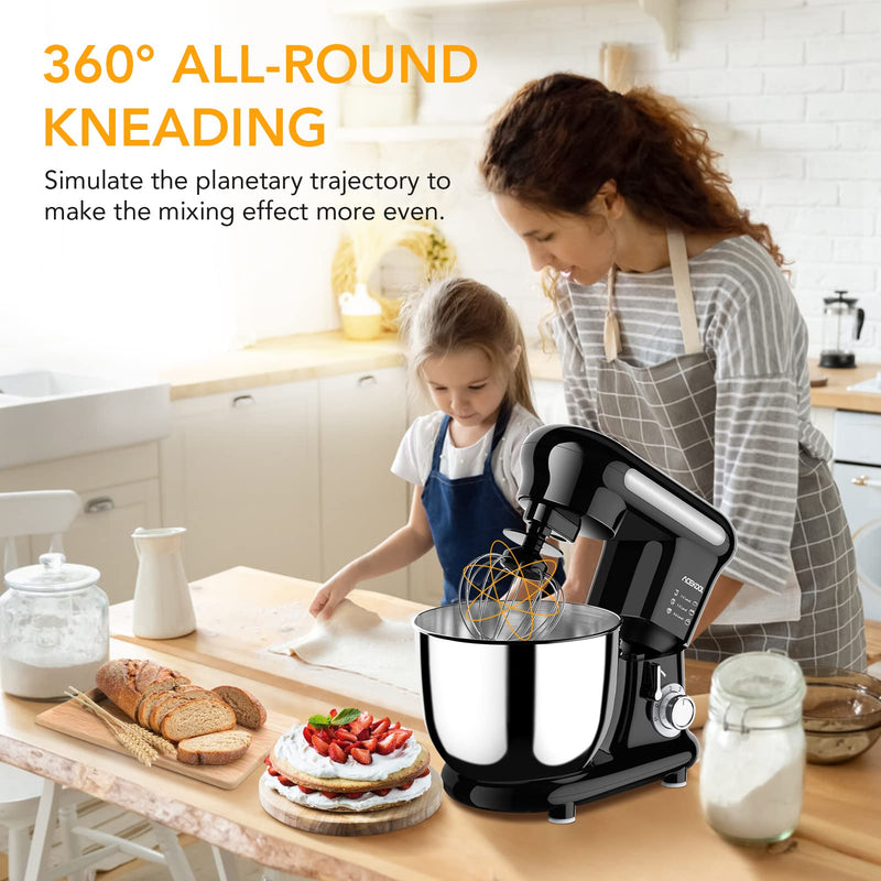 ACEKOOL Stand Mixer MC3 4QT 6 Speeds Tilt-Head Small Food Mixers EU Plug