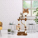 GAOMON Cat Activity Tree 50”Multi-Level Wooden Pet Furniture